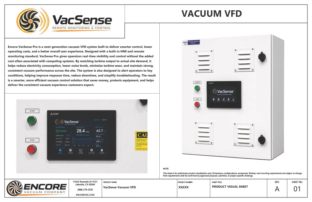 VacSense Pro VFD Control Panel